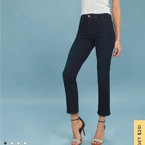PAIGE Jacqueline Dark Wash Straight Leg Jeans